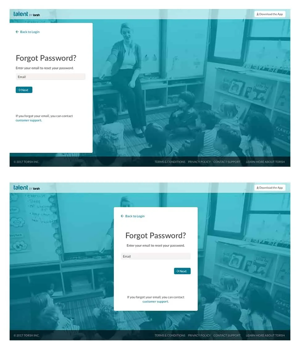 Choosing between a left-aligned and centered layout