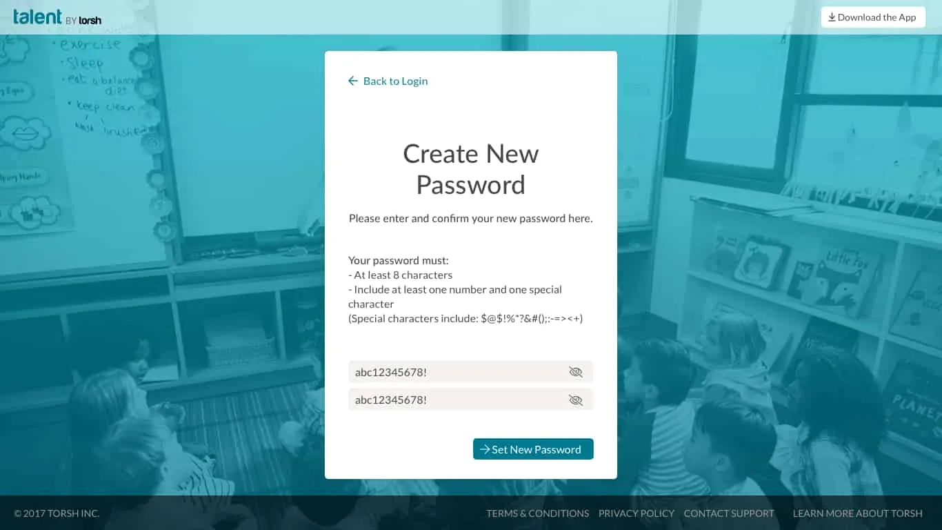 A visibility toggle adds additional accessibility options
